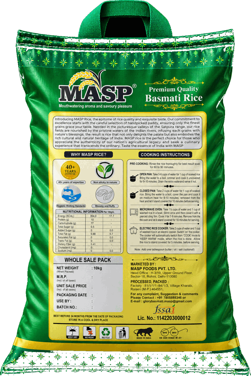 MASP Foods Dubar — 10kg pack · back